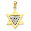 14K Two-Tone Gold Star of David Pendant