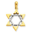 14K Two-Tone Gold Star of David Pendant