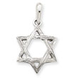 14K  White Gold Star Of David Pendant