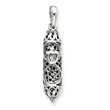 14K  White Gold Mezuzah Pendant