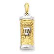 14K Two-Tone Gold Mezuzah Pendant