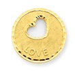 14K Gold Diamond -Cut Love Pendant