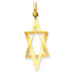 14K Gold Elongated Star of David Pendant