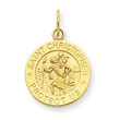 14K Gold Saint Christopher Medal Charm
