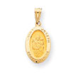 14K Gold Saint Joseph Medal Charm