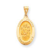 14K Gold Saint Joseph Medal Pendant