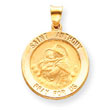 14K Gold Saint Anthony Medal Pendant