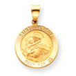 14K Gold Saint Anthony Medal Pendant