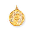 14K Gold Jesus Medal Pendant