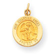 14K Gold Guardian Angel Medal Charm