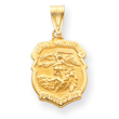 14K Gold Saint Michael Medal Badge Pendant