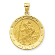 14K Gold Saint Christopher Medal Pendant