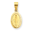 14K Gold  Miraculous Medal Charm