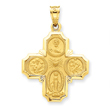 14K Gold Four-Way Medal Pendant