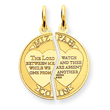 14K Gold Mizpah Charm