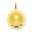 14K Gold Holy Communion Disc Charm
