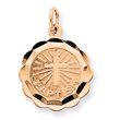 14K Rose Gold Baptism Charm