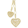 14K Gold Adjustable Heart Drop Necklace