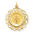 14K Gold Miraculous Medal Charm