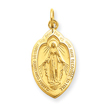 14K Gold Miraculous Medal Charm