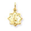 14K Gold Blessed Mary Charm
