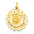 14K Gold Infant of Prague Medal Charm