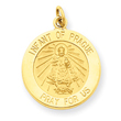 14K Gold Infant of Prague Medal Charm
