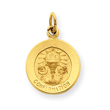 14K Gold Confirmation Charm
