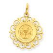 14K Gold Confirmation Medal Charm