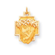 14K Gold Jesus Charm