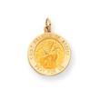 14K Gold Saint Francis of Assisi Medal Charm