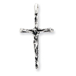 Sterling Silver Antiqued Crucifix Charm