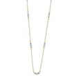 14K Two-Tone Gold Mirror Beaded Necklace