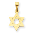 14K Gold Star of David Pendant