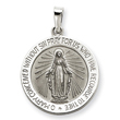 14K White Gold Miraculous Medal