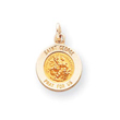 14K Gold Saint George Medal Charm