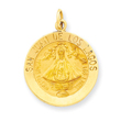 14K Gold Our Lady of San Juan Medal Pendant