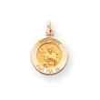 14K Gold Saint John Medal Charm