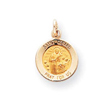 14K Gold Saint Gerard Medal Charm