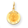 14K Gold Saint Martha Medal Pendant