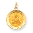 14K Gold Saint Peter Medal Pendant