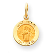 14K Gold Saint Patrick Medal Charm
