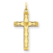 14K Gold Laser Designed Cross Charm