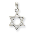 Sterling Silver Textured Star of David Pendant