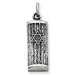 Sterling Silver Antiqued Mezuzah Pendant