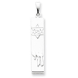 Sterling Silver Mezuzah with Star & Chai Pendant