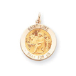 14K Gold Saint Luke Medal Pendant
