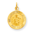 14K Gold Our Lady of Mt. Carmel Medal Charm