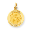 14K Gold Matka Boska Medal Charm