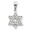 Sterling Silver CZ Star of David Pendant